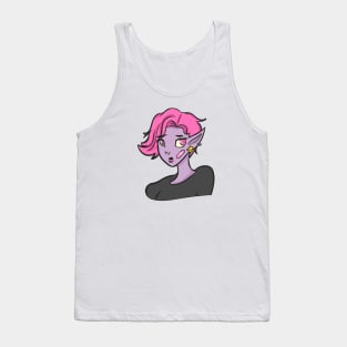 Cute Nervous Punk Elf Tank Top